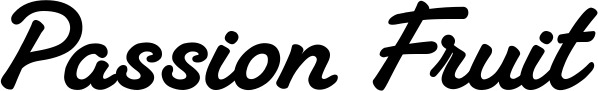 Vorschau des Bootsnamens "Passion Fruit" als Schriftzug für "Bootsbeschriftung Klassisch 65"