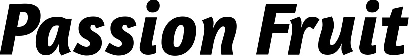 Vorschau des Bootsnamens "Passion Fruit" als Schriftzug für "Bootsbeschriftung Kursiv 01"