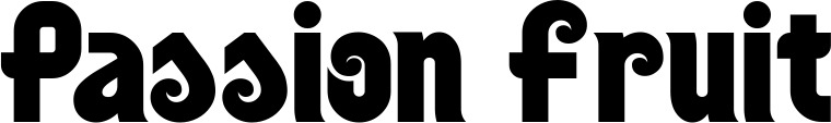 Vorschau des Bootsnamens "Passion Fruit" als Schriftzug für "Bootsbeschriftung Neu 32"