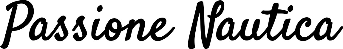 Vorschau des Bootsnamens "Passione Nautica" als Schriftzug für "Bootsbeschriftung Klassisch 96"