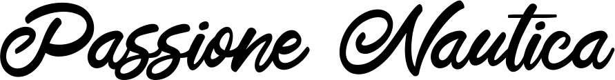Vorschau des Bootsnamens "Passione Nautica" als Schriftzug für "Bootsbeschriftung Klassisch 102"