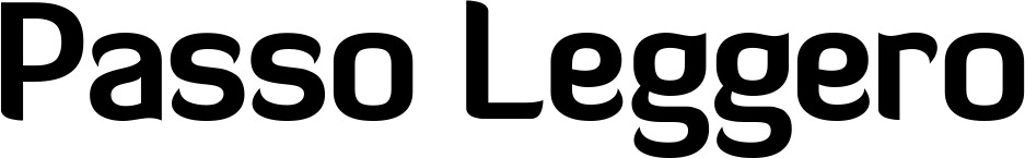 Vorschau des Bootsnamens "Passo Leggero" als Schriftzug für "Bootsbeschriftung Normal 06"