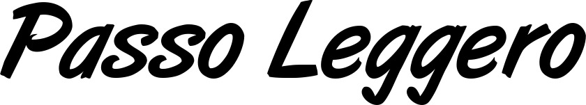 Vorschau des Bootsnamens "Passo Leggero" als Schriftzug für "Bootsbeschriftung Klassisch 38"