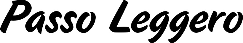 Vorschau des Bootsnamens "Passo Leggero" als Schriftzug für "Bootsbeschriftung Klassisch 19"