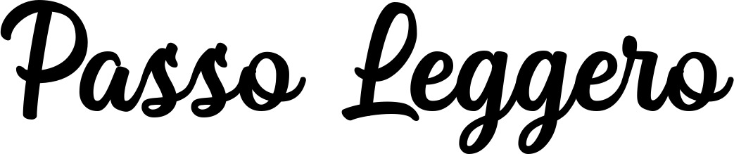 Vorschau des Bootsnamens "Passo Leggero" als Schriftzug für "Bootsbeschriftung Klassisch 43"