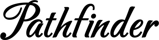 Vorschau des Bootsnamens "Pathfinder" als Schriftzug für "Style Klassisch 50"