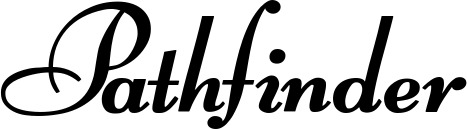 Vorschau des Bootsnamens "Pathfinder" als Schriftzug für "Bootsbeschriftung Klassisch 76-A"