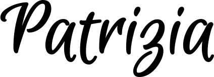 Vorschau des Bootsnamens "Patrizia" als Schriftzug für "Bootsbeschriftung Klassisch 105"