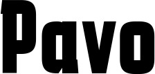 Vorschau des Bootsnamens "Pavo" als Schriftzug für "Bootsbeschriftung Fett 41"