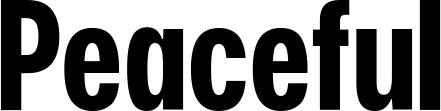 Vorschau des Bootsnamens "Peaceful" als Schriftzug für "Bootsbeschriftung Fett 25"