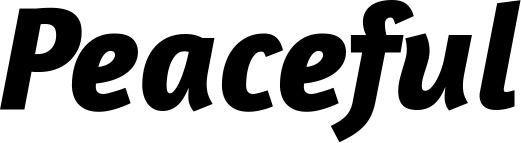 Bootsname 'Peaceful' angezeigt als 'Bootsbeschriftung Kursiv 01'