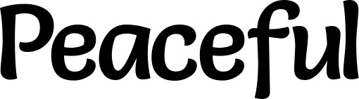 Vorschau des Bootsnamens "Peaceful" als Schriftzug für "Bootsbeschriftung Klassisch 94"