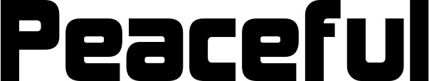 Vorschau des Bootsnamens "Peaceful" als Schriftzug für "Bootsbeschriftung Neu 25"