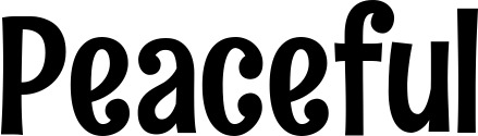 Vorschau des Bootsnamens "Peaceful" als Schriftzug für "Bootsbeschriftung Neu 68"