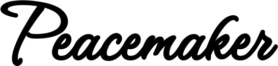 Vorschau des Bootsnamens "Peacemaker" als Schriftzug für "Bootsbeschriftung Klassisch 111"