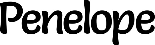 Vorschau des Bootsnamens "Penelope" als Schriftzug für "Bootsbeschriftung Klassisch 94"