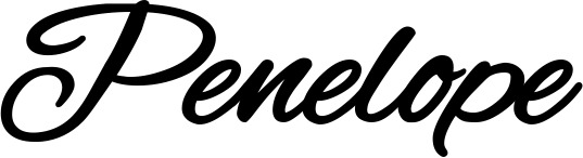 Vorschau des Bootsnamens "Penelope" als Schriftzug für "Bootsbeschriftung Klassisch 35"