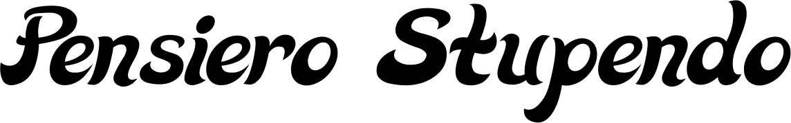 Vorschau des Bootsnamens "Pensiero Stupendo" als Schriftzug für "Bootsbeschriftung Klassisch 33"