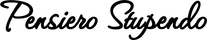 Vorschau des Bootsnamens "Pensiero Stupendo" als Schriftzug für "Bootsbeschriftung Klassisch 111"