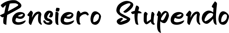 Vorschau des Bootsnamens "Pensiero Stupendo" als Schriftzug für "Bootsbeschriftung Klassisch 95"