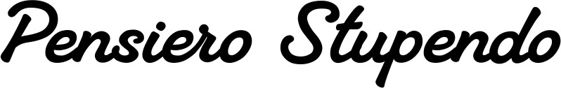 Vorschau des Bootsnamens "Pensiero Stupendo" als Schriftzug für "Bootsbeschriftung Klassisch 65"