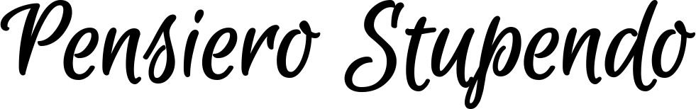 Vorschau des Bootsnamens "Pensiero Stupendo" als Schriftzug für "Bootsbeschriftung Klassisch 105"