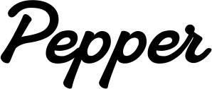 Vorschau des Bootsnamens "Pepper" als Schriftzug für "Bootsbeschriftung Klassisch 65"
