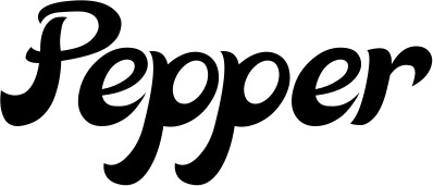 Vorschau des Bootsnamens "Pepper" als Schriftzug für "Bootsbeschriftung Klassisch 33"