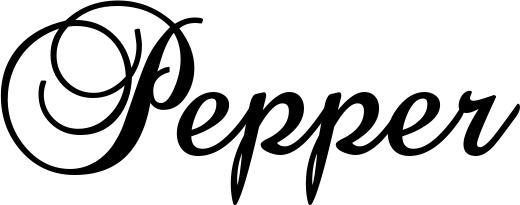 Vorschau des Bootsnamens "Pepper" als Schriftzug für "Bootsbeschriftung Klassisch 02-A"