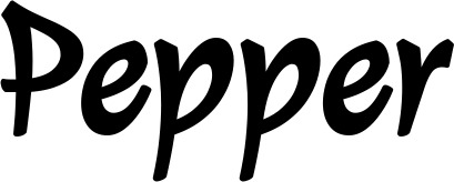 Vorschau des Bootsnamens "Pepper" als Schriftzug für "Bootsbeschriftung Klassisch 72"