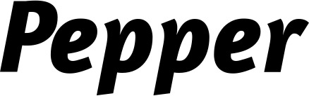 Vorschau des Bootsnamens "Pepper" als Schriftzug für "Bootsbeschriftung Kursiv 01"