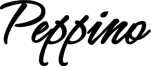 Vorschau des Bootsnamens "Peppino" als Schriftzug für "Bootsbeschriftung Klassisch 71"
