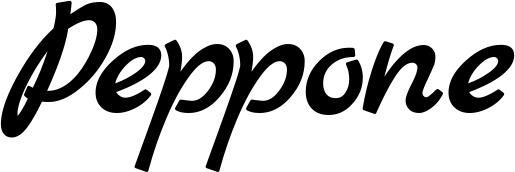 Vorschau des Bootsnamens "Peppone" als Schriftzug für "Bootsbeschriftung Klassisch 45"
