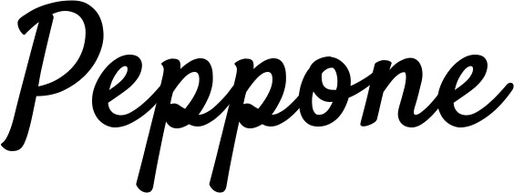 Vorschau des Bootsnamens "Peppone" als Schriftzug für "Bootsbeschriftung Klassisch 96"