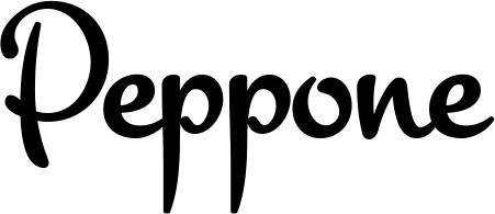 Vorschau des Bootsnamens "Peppone" als Schriftzug für "Bootsbeschriftung Klassisch 81"