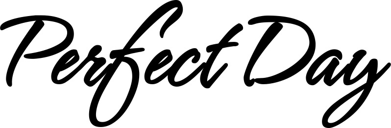 Vorschau des Bootsnamens "Perfect Day" als Schriftzug für "Bootsbeschriftung Klassisch 71"