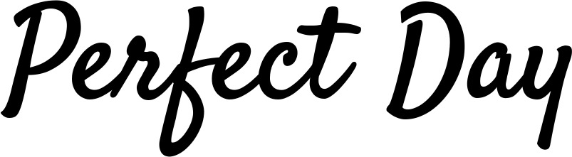 Vorschau des Bootsnamens "Perfect Day" als Schriftzug für "Bootsbeschriftung Klassisch 96"