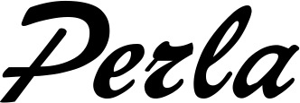 Vorschau des Bootsnamens "Perla" als Schriftzug für "Bootsbeschriftung Klassisch 12"