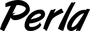 Vorschau des Bootsnamens "Perla" als Schriftzug für "Bootsbeschriftung Klassisch 38"