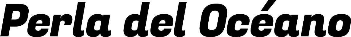 Vorschau des Bootsnamens "Perla del Océano" als Schriftzug für "Bootsbeschriftung Kursiv 04"