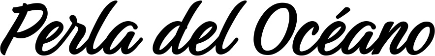 Vorschau des Bootsnamens "Perla del Océano" als Schriftzug für "Bootsbeschriftung Klassisch 48"