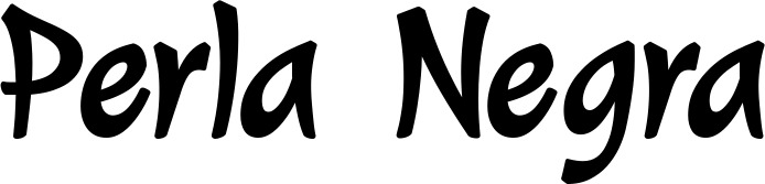 Vorschau des Bootsnamens "Perla Negra" als Schriftzug für "Bootsbeschriftung Klassisch 72"