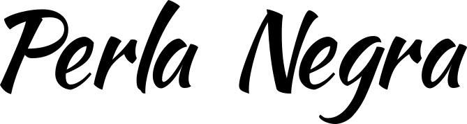 Vorschau des Bootsnamens "Perla Negra" als Schriftzug für "Bootsbeschriftung Klassisch 73"