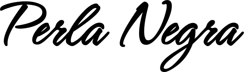 Vorschau des Bootsnamens "Perla Negra" als Schriftzug für "Bootsbeschriftung Klassisch 71"