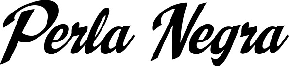 Vorschau des Bootsnamens "Perla Negra" als Schriftzug für "Bootsbeschriftung Klassisch 29"