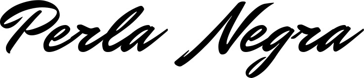 Vorschau des Bootsnamens "Perla Negra" als Schriftzug für "Bootsbeschriftung Klassisch 82"