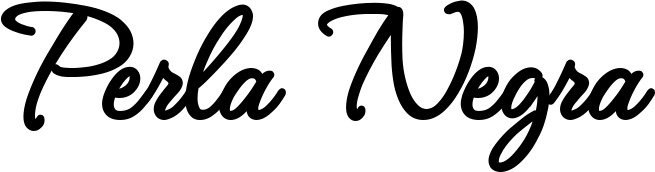 Vorschau des Bootsnamens "Perla Negra" als Schriftzug für "Bootsbeschriftung Klassisch 111"