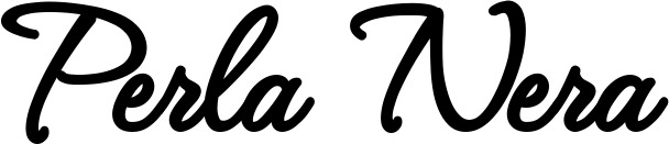 Vorschau des Bootsnamens "Perla Nera" als Schriftzug für "Bootsbeschriftung Klassisch 111"