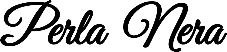 Vorschau des Bootsnamens "Perla Nera" als Schriftzug für "Bootsbeschriftung Klassisch 68"