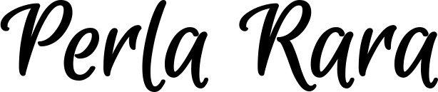 Vorschau des Bootsnamens "Perla Rara" als Schriftzug für "Bootsbeschriftung Klassisch 105"